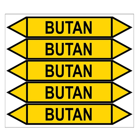 Značení potrubí, butan